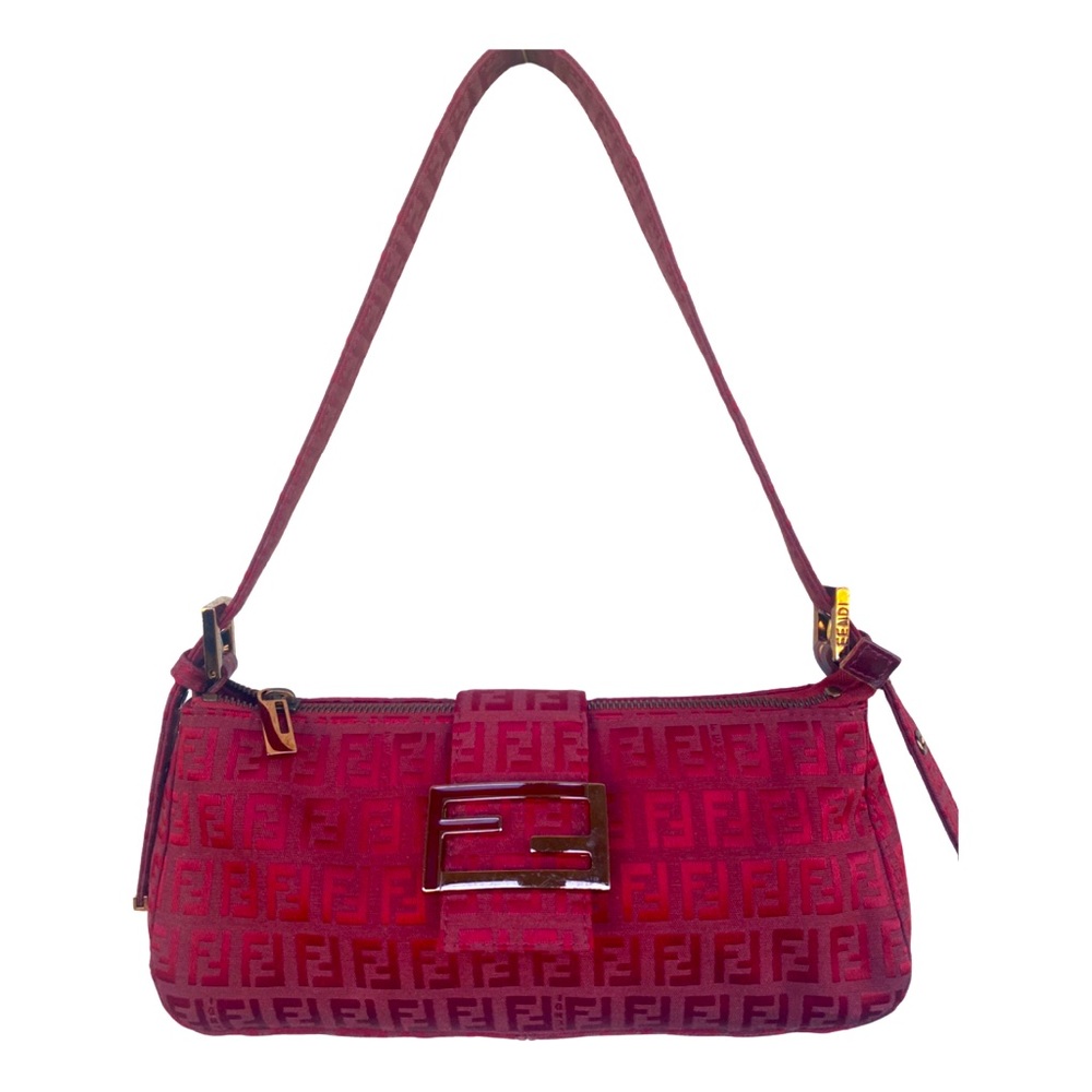 Fendi zucchino baguette red bag handbag